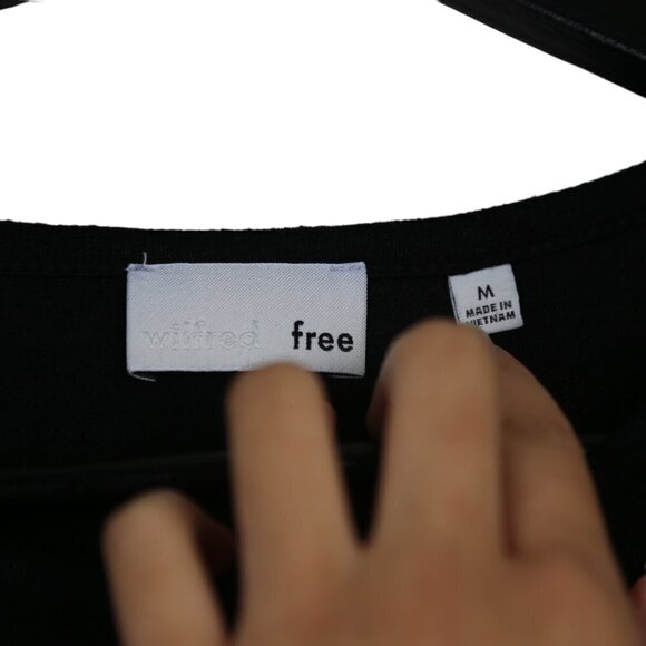 Aritzia Wilfred Free Arrington Cold Shoulder Top Black Size Medium - Picture 4 of 7